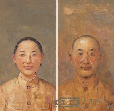 刘建平 2005年作 美丽人生（二联） 69×36cm×2